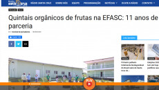 Quintais orgânicos de frutas na EFASC: 11 anos de parceria