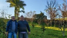 Os agrônomos Fernando e Giovana realizaram uma série de visitas técnicas nos municípios de Rio do Oeste, Taió, Vitor Meireles, Monte Castelo, Bela Vista do Toldo, Major Vieira, Canoinhas, Irineópolis e Itaiópolis, em Santa Catarina.