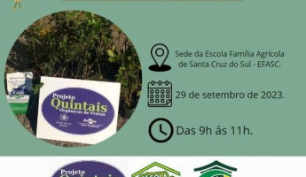 Amanhã: Entrega de 10 Quintais Orgânicos de Frutas na EFASC