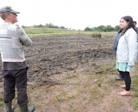 Visita técnica ao quintal orgânico do assentado Valdemir Hubner, em Canguçu - RS.