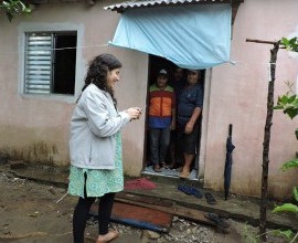 Visita técnica ao quintal orgânico do quilombola Roberto de Matos, no 5º Distrito de Canguçu, Comunidade Cerro das Velhas.