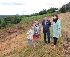 Visita técnica ao quintal orgânico da agricultora familiar Lueci Oliveira, em Morro Redondo - RS.