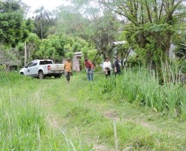 Vistoria no quintal orgânico implantado na Comunidade Cerro das Velhas, Canguçu - RS.