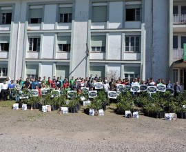 Entrega dos Quintais Orgânicos de Frutas na EFASC 